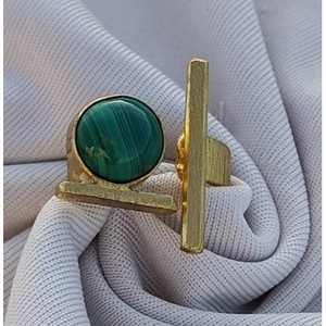 Adjustable Brass <b>Ring</b> Gold Plated <b>Labradorite</b> Gemstone Stylish and Trendy Stainless Steel Inlay Jewelry Gift for Any Occasion - Product Image 6