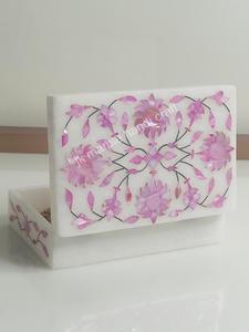 เครื่องประดับตกแต่งสี่เหลี่ยมขนาด15x10ซม. ทำด้วยมือพร้อมกล่องเก็บของฝังหินอ่อนและเปลือกหอยมุกสำหรับเก็บแหวน - Product Image 3