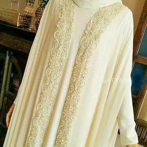 XXL Casual étnico modesto rayón Abayas para mujeres bordado a mano con capucha Kimono botón diseño tradicional musulmán ropa - Product Image 1