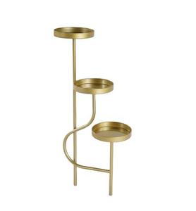 Juego de 2 Macetas Doradas con Acabado Martillado y Soporte, Estilo Moderno y Duradero para Decoración Interior y Exterior - Product Image 3