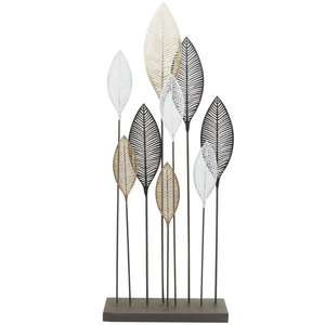 Decorative Handmade Leaves <b>Standing</b> Sculpture with Metal Base Best Quality Sculpture Table and Desk Decor for Office & Home - Product Image 4