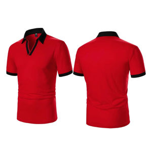 Chemises polo en coton brodées personnalisées, chemises polo à manches courtes pour hommes, chemises polo en coton avec impression, vêtements décontractés - Product Image 4