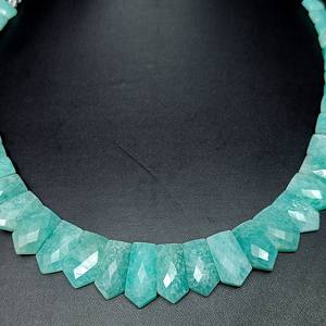 Amazonite Fancy Shape Faceted Gemstone Beaded <b>Choker</b> <b>Necklace</b> Amazonite <b>Crystal</b> Beads <b>Necklaces</b> for Women Statement Jewelry Bulk - Product Image 3