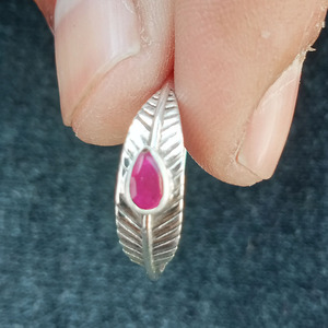 Anillo de bodas de plata de ley 925 hecho a mano con piedras preciosas de rubí natural, ajuste de bisel indio, joyería fina para mujeres y niñas - Product Image 2