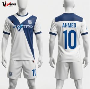 Venta caliente Unisex 100% Poliéster Uniforme de fútbol de secado rápido con logotipo personalizado y diseños de maqueta sin colores - Product Image 3