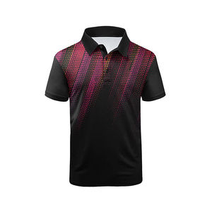 Polo de Golf para Hombre de Alta Calidad, Estilo Casual, Manga Corta, Diseño Gráfico Negro, 100% Poliéster, Tejido Jersey, ODM - Product Image 5