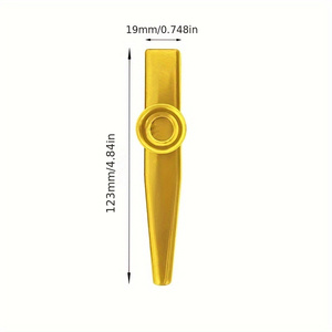 Kazoo Métal Guitare Ukulélé Accompagnement Couleur Simple Facile Apprendre Instrument <span class=keywords><strong>de</strong></span> Musique un Compagnon Débutants Apprentissage <span class=keywords><strong>Jouer</strong></span> Flûte - Product Image 2