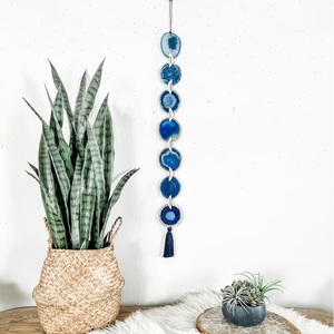 หินอาเกตธรรมชาติจำนวนมากที่ดักแสงแดดที่ห้อยติดผนังกระจกคริสตัลแบบตาข่ายดักฝันสำหรับตกแต่งบ้าน - Product Image 2