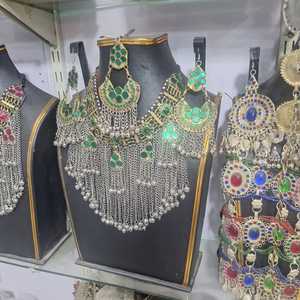 Tailles et couleurs personnalisées ensembles de bijoux de mode afghan meilleur mariage et fête porter des bijoux afghans collier boucles d'oreilles ensembles - Product Image 4