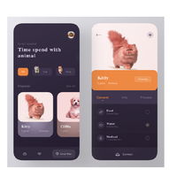 Top Notch E-Commerce Pet Shop App Meilleure conception d'application de soins mobiles pour animaux de compagnie pour la version Internet