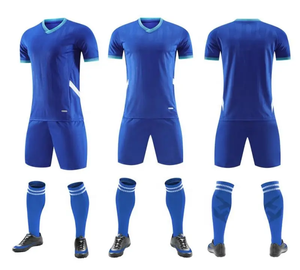 Ensemble d'uniformes de football à sublimation pour hommes, maillot et short de football à manches courtes en tissu extensible deux pièces - Product Image 1