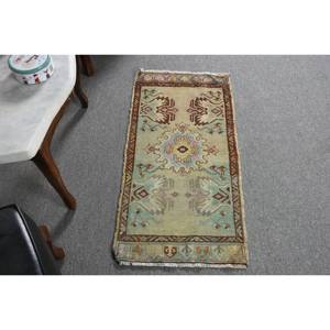 Clásico Beige azul 1,6X3,3 pies Alfombra de lana hecha a mano estilo turco Patchwork diseño rectangular para sala de estar de gran tamaño para adolescentes - Product Image 3