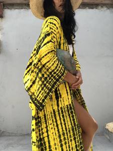 Tie Dye Kaftan, caftán, vestido Tie Dye, ropa de resort, crucero, ropa de salón, moda lenta, vestido de talla grande, ropa de casa, longitud - Product Image 5