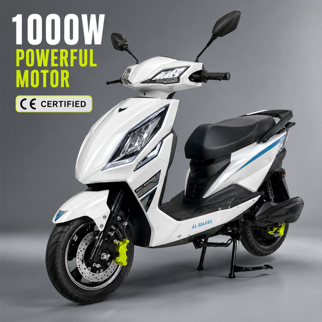 Powerful 1000W Brushless Electric Scooter 45kmh Sports Moped Smart NFC Keyless Start Dual Disc Brakes Mobility Motorcycle