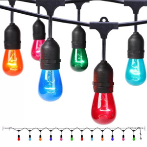 Jardin extérieur Décoration de Noël Accueil <span class=keywords><strong>Boutique</strong></span> Populaire S14 Solaire Coloré Marché G40 Guirlande Lumineuse Ampoule Festival Lampe - Product Image 2