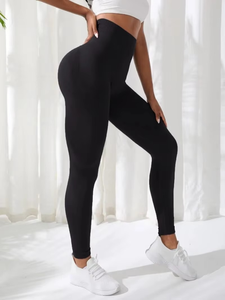 New solid color waist <b>yoga</b> <b>pants</b>, women's leggings Peach seamless <b>tights</b>, lift hip slim fitness ankle-length <b>pants</b> - Product Image 6