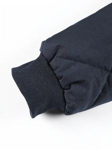 Veste épaisse en polaire chaude, veste matelassée décontractée à fermeture éclair avec col de baseball pour hommes pour l'automne et l'hiver pour hommes vestes matelassées - Product Image 4