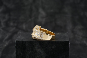 Bisutería de lujo para hombre, anillo de Hip Hop de moda con alfabeto redondeado de diamante completo, bodas VVS de hielo cultivado en laboratorio de oro de 10K/14K/18K - Product Image 4