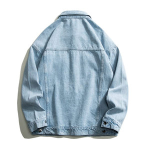 Chaqueta vaquera con estampado personalizado a la última moda para hombre, ropa informal de estilo callejero para hombre, a la venta chaqueta vaquera, chaquetas para hombre - Product Image 3