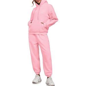 Conjunto de ropa de abrigo de estilo informal de invierno transpirable de 2 piezas de gran tamaño para hombre, pantalones para correr con hombros caídos, sudadera tejida con capucha - Product Image 5