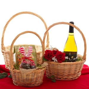 Noma Round Storage Basket Set Handmade Willow Material - Product Image 1