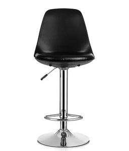 Black Metal Eco-Friendly Comfortable High Adjustable Bar <b>Stool</b> Iron Frame Modern Design for Commercial Use Hotels Restaurants - Product Image 1