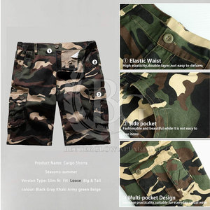 2025 dernière conception respirant hommes coton Cargo Shorts haute qualité solide motif Style décontracté uni teint - Product Image 4