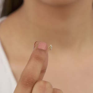 Exquisite Gold Graceful Bloom Diamond <b>Nose</b> <b>Pin</b> from GIVA Heer Collection for Daily and Festive Wear - Product Image 3