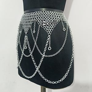 กระโปรงโซ่ติดกระดุมอลูมิเนียมกระโปรงยุคกลางทำมือสำหรับคอสเพลย์เรเนซองส์แฟร์ - Product Image 3