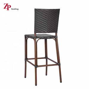 Ligero Durable Muebles de exterior Comedor Aluminio PE Mimbre Rattan <span class=keywords><strong>Bistro</strong></span> Restaurante Silla - Product Image 2