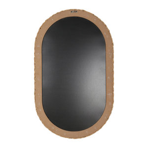 Amtul Grand Miroir Mural Antique Boho Rustique Moderne Cadre Rotin avec Urban Chic pour Salon Salle de Bain But Décoratif - Product Image 6