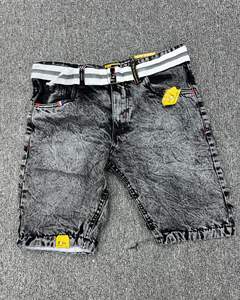 Pantalones cortos de mezclilla holgados con diamantes de imitación lavados vintage personalizados del fabricante para hombre - Product Image 6