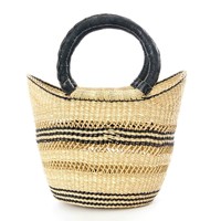 Panier de sac bolga en jonc de mer noir grand prix vente en gros sacs de raphia d'herbe de mer africaine paniers de marché
