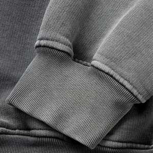 Sweatshirts unisexes pour hommes en coton 100% lourd, couleur unie, décontracté, tendance, logo personnalisé, pull-over, écologique - Product Image 3