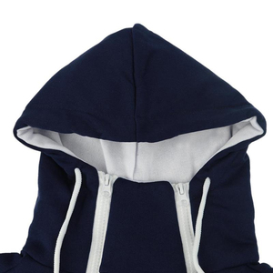 Sweat à capuche unisexe surdimensionné en coton tricoté imperméable avec logo personnalisé, style streetwear, brodé pour hommes - Product Image 2