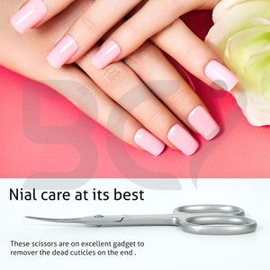 Petits ciseaux en acier inoxydable avec lame tranchante incurvée pour couper les ongles des orteils sourcils cils peau sèche soin des ongles - Product Image 6