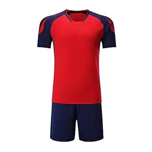 Set seragam sepak bola pria, baju latihan Futsal Slim Fit musim panas untuk lelaki
