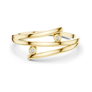 Elegante Anillo de Diamantes de Laboratorio en Oro de 18 Quilates para Mujer, Disponible en Oro Amarillo, Oro Rosa, Oro Blanco y Plata, Diseño Moderno en Espiral con Diamantes de Laboratorio - Product Image 3