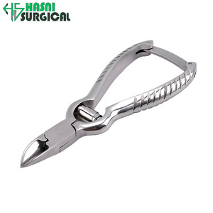 Coupe-ongles pour les orteils en acier chirurgical inoxydable Hasni, coupe-ongles à ressort, instruments chirurgicaux certifiés CE, couleur et taille personnalisées - Product Image 1