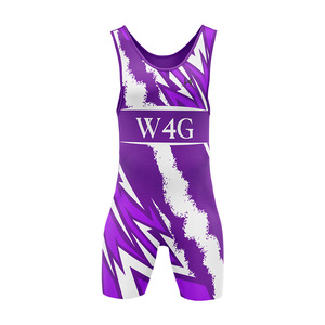 Singlet de lutte personnalisé W4G pour hommes, avec logo d'équipe américain, sangle réglable, fermeture à enfiler, nom du joueur - Product Image 5