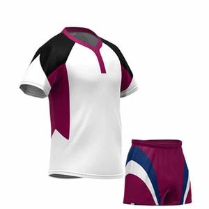 Conjuntos de uniformes de rugby de poliéster 100% de tamaño personalizado, ropa de fútbol transpirable a buen precio - Product Image 5