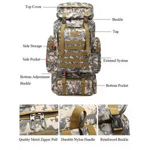 Mochila Unisex con Armazón Interno al por Mayor, Capacidad Extensible de 40L a 80L, Impermeable, para Senderismo, Campamento, Caza, Camuflaje de Otoño - Product Image 3