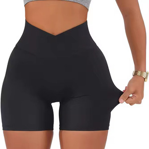Pantalones cortos de cintura con cordón de verano para mujer con estampado completo, ropa deportiva, entrenamiento de gimnasio, entrenamiento atlético, pantalones cortos elásticos para mujer - Product Image 2