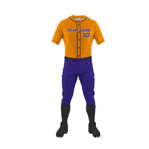 Ensemble d'uniformes de baseball personnalisés avec logo respirant et à séchage rapide, kits légers en polyester pour adultes, fabricant d'uniformes de baseball à faible MOQ - Product Image 2