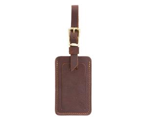 Custom Logo High Quality <b>Luggage</b> <b>Tag</b> Genuine Leather Safe Durable <b>Luggage</b> <b>Tags</b> LLT-0045C - Product Image 2