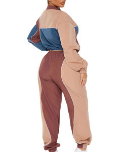 Ensemble survêtement femme streetwear personnalisé, coupe-vent d'hiver, 2 pièces, léger, surdimensionné, respirant, séchage rapide, nylon uni - Product Image 3