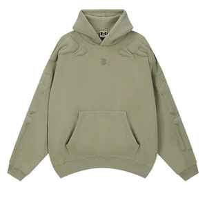 2024 High Quality Custom 100% Cotton <b>Hoodie</b> Bone Logo 3D Printed Thick Shoulder Winter Commercial Street Style for <b>Men</b> - Product Image 3