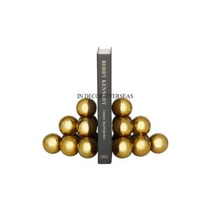 Sujetalibros de diseño de ciervo chapado en oro de alta calidad de Metal de calidad superior y mármol de Color blanco para decoración de estantes de la India - Product Image 3