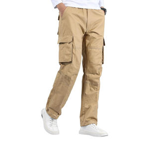 Fábrica Casual algodón Cargo logotipo personalizado Color sólido suelto recto deportes al aire libre diseño alto bajo solapa al por mayor - Product Image 1