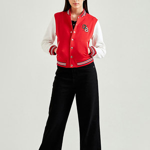 Street Fashion Sporty Touch Women Varsity Jacket-Breathable Knitted Cotton Filled <b>Quilted</b> Design Winter/Autumn Outerwear - Product Image 5